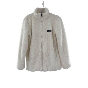 Patagonia‎ Los Gatos Womens Cream Sherpa Fleece Full-Zip Jacket XS